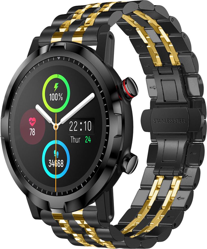 Браслет металлический Spinye Line для Haylou Smart Watch RT LS05S Black Gold (28986-02)