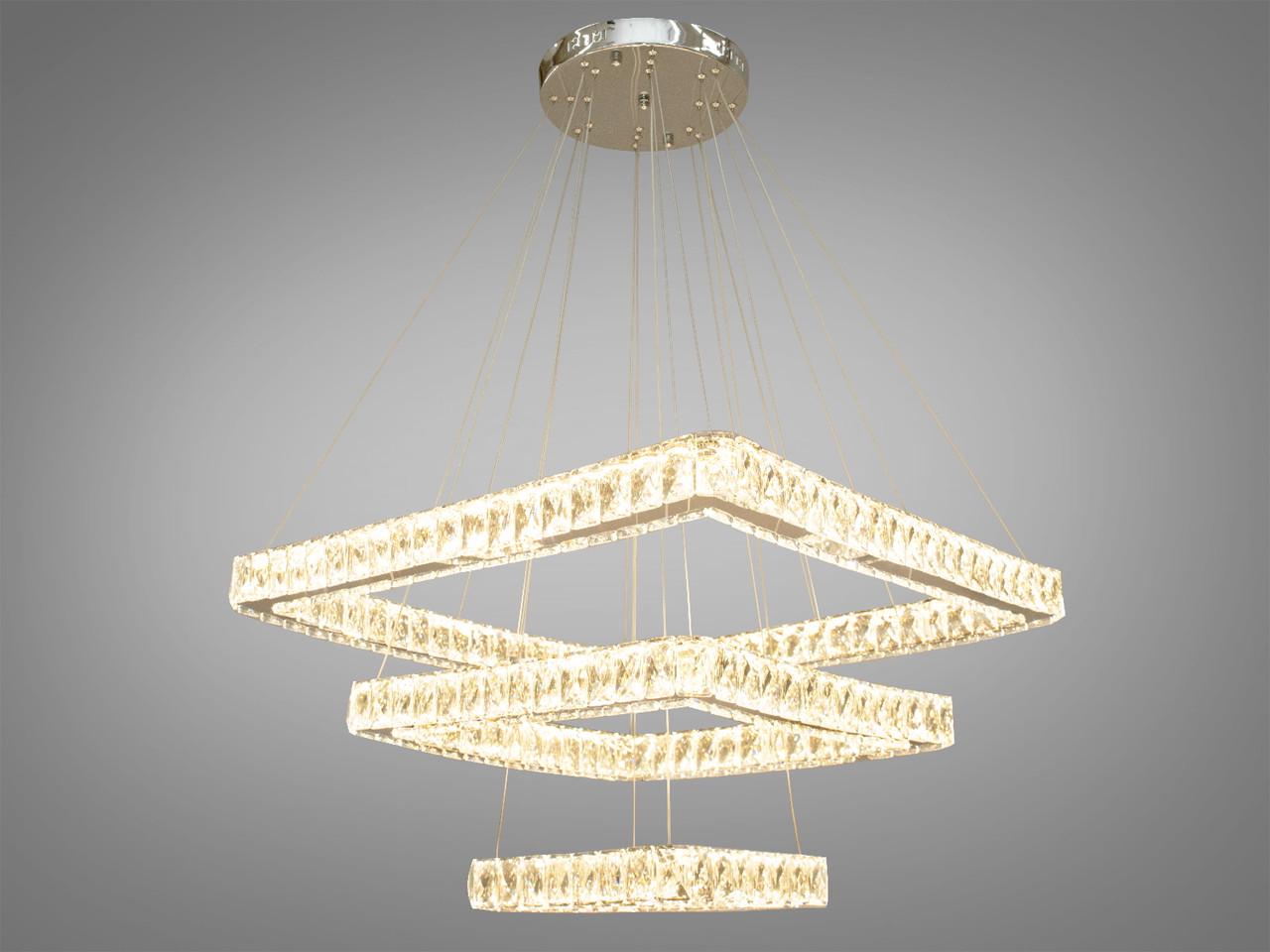 Люстра-подвес хрустальная LED 7220-3D/650+450+250 (2437589220)
