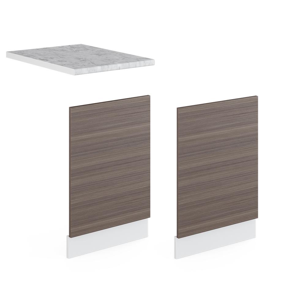 Модуль фасад для посудомойки 45см Vicco + столешница, даккар - фото 3