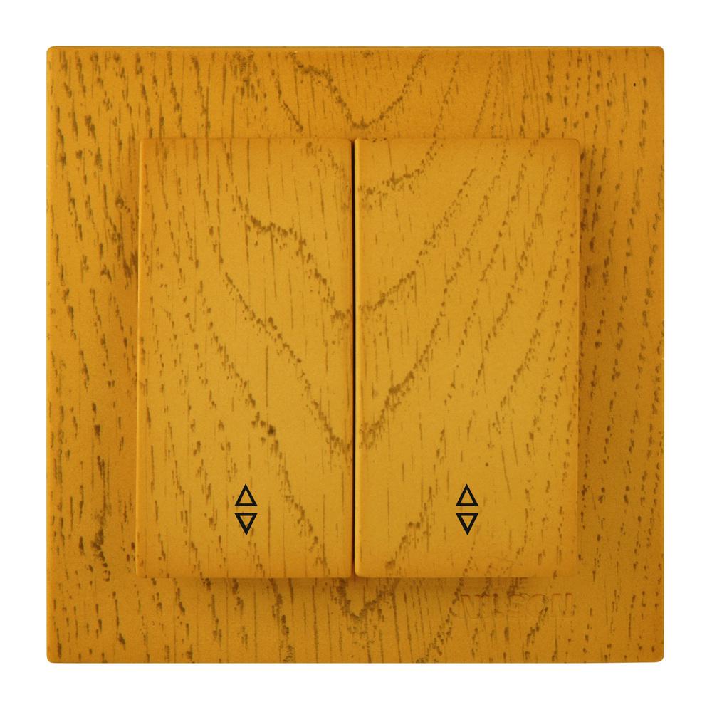 Выключатель проходной двухклавишный Nilson Touran Дуб (00000008657) - фото 1 Выключатель проходной двухклавишный Nilson Touran Дуб (00000008657) - фото 1