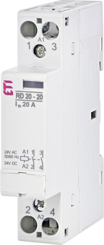 Контактор модульний ETI RD 20-20 2P 20A 2NO 24V (2464005)