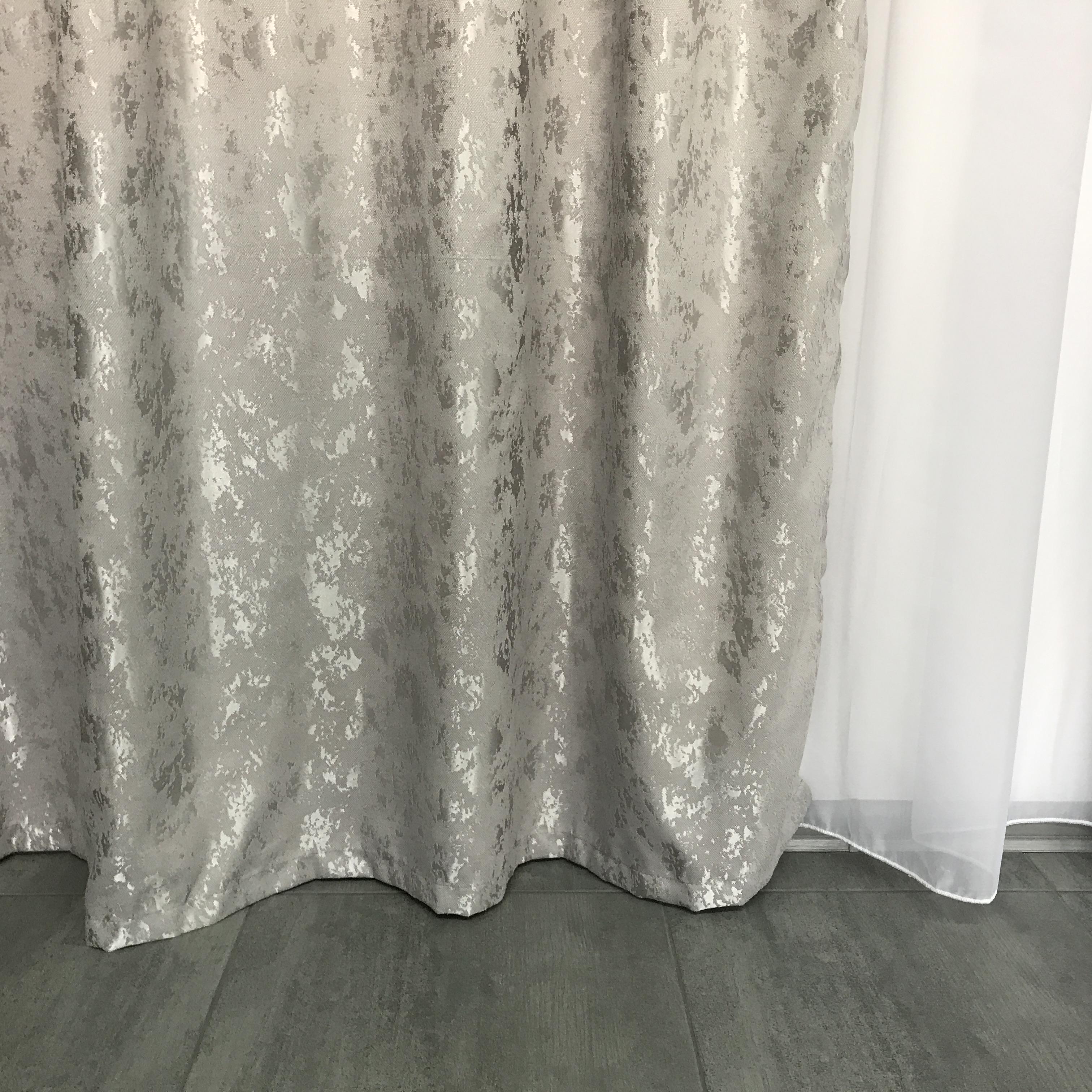 Готові мармурові штори ALBO 200x270 см 2 шт. Сірий (SH-M19-2) - фото 2