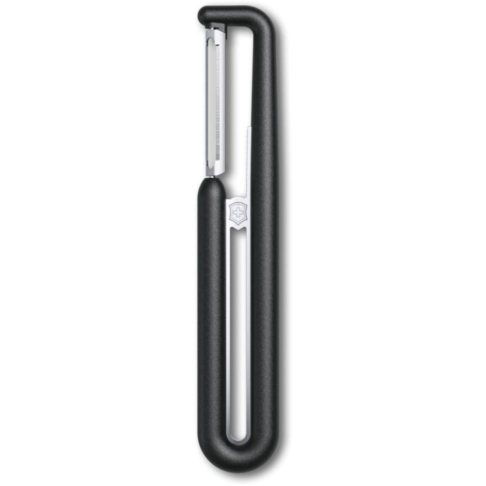 Овощечистка с двойным гладким плавающим лезвием Victorinox Nova-I 162 мм Black (Vx60972.3)