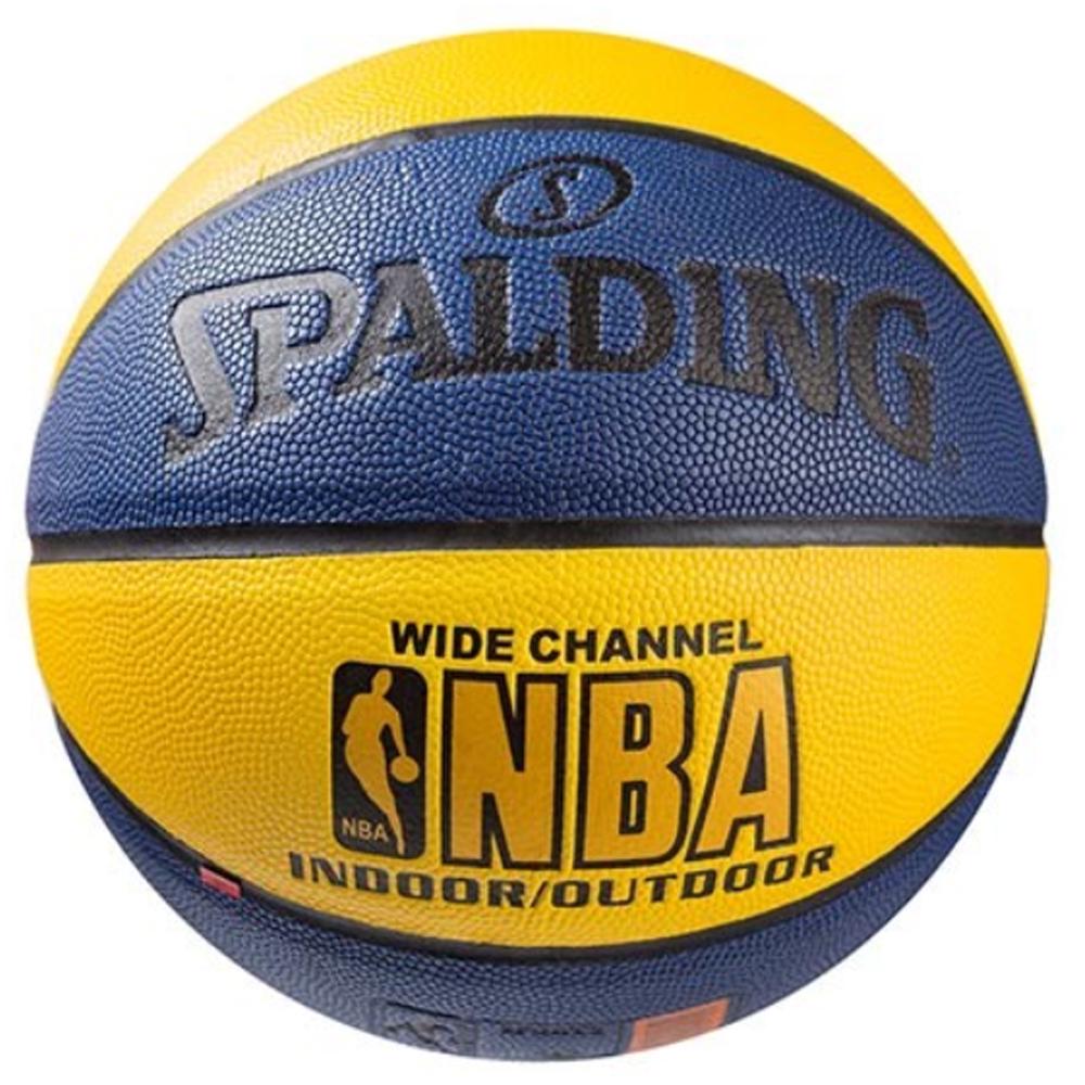 М'яч баскетбольний Spalding NBA №7 NE-BAS-1500 Синьо-жовтий (NE-BAS-1500)