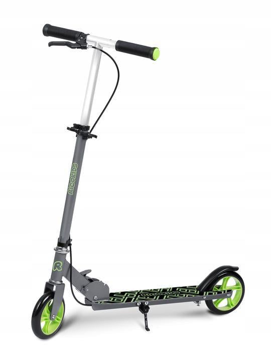 Самокат Ricokids Kodi с ручным тормозом до 50 кг Серо-зеленый (765604)