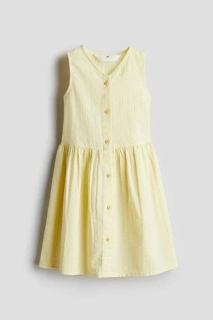 Платье H&M 1270217 122 см Желтый