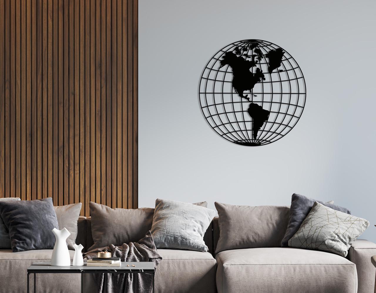 Декоративное панно на стену Upwood Decor Western Hemisphere 80х80 см Black (1517374573)