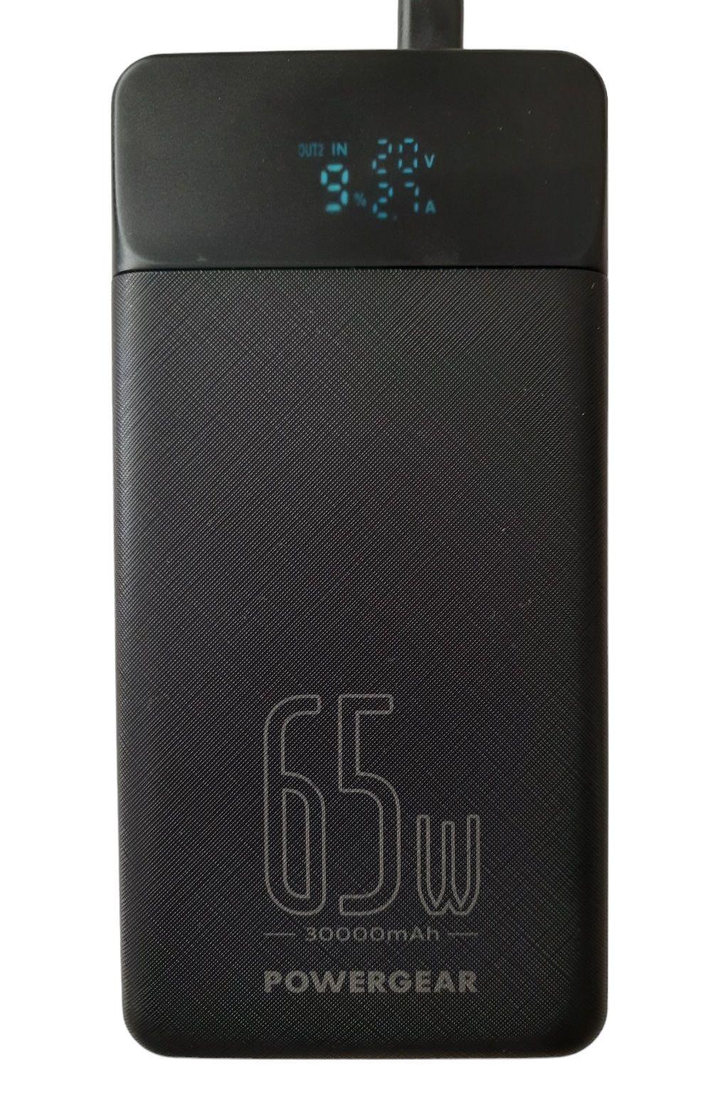Повербанк POWERGEAR 65W 30000 mAh с переходником 4,5 мм для ноутбуков HP (64231)