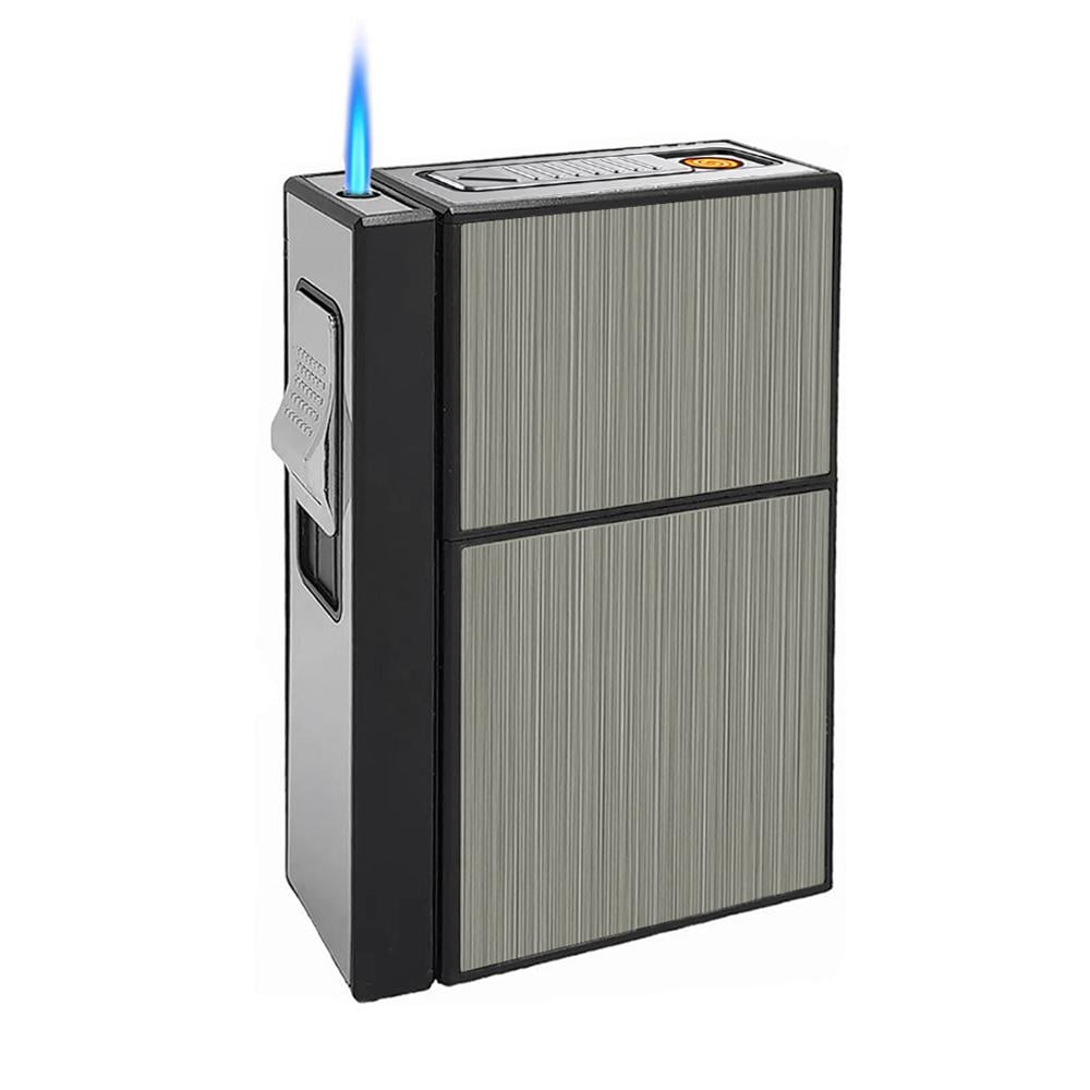 Портсигар для цигарок з газовою та USB запальничкою Gold Case (ПА-25)