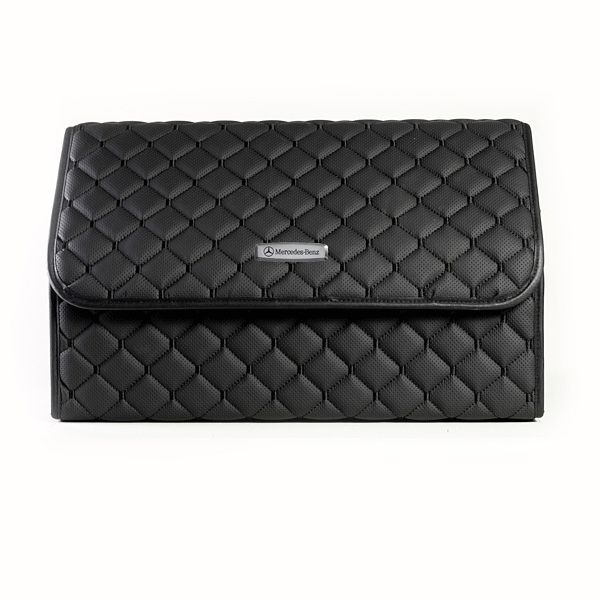 Сумка-органайзер с лого Mercedes-Benz в багажник CarsBAG Экокожа 30x50x30 см Черный (acb-1036-5-30х50х30-6)