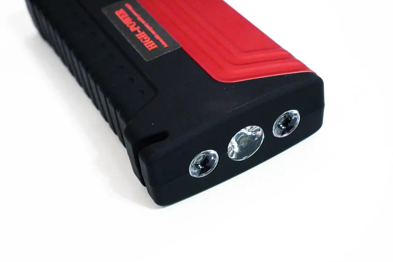 Зарядное устройство пусковое для машины Саг jump starter 4хUSB фонарик с компрессором повербанк 20000 mAh (2079257949) - фото 3