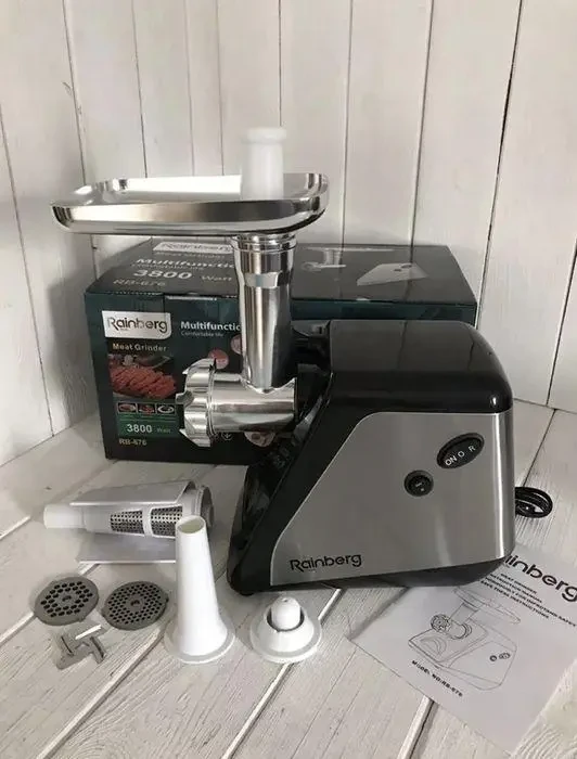 М'ясорубка електрична Rainberg RB-676 із соковижималкою 3800W - фото 5 М'ясорубка електрична Rainberg RB-676 із соковижималкою 3800W - фото 5