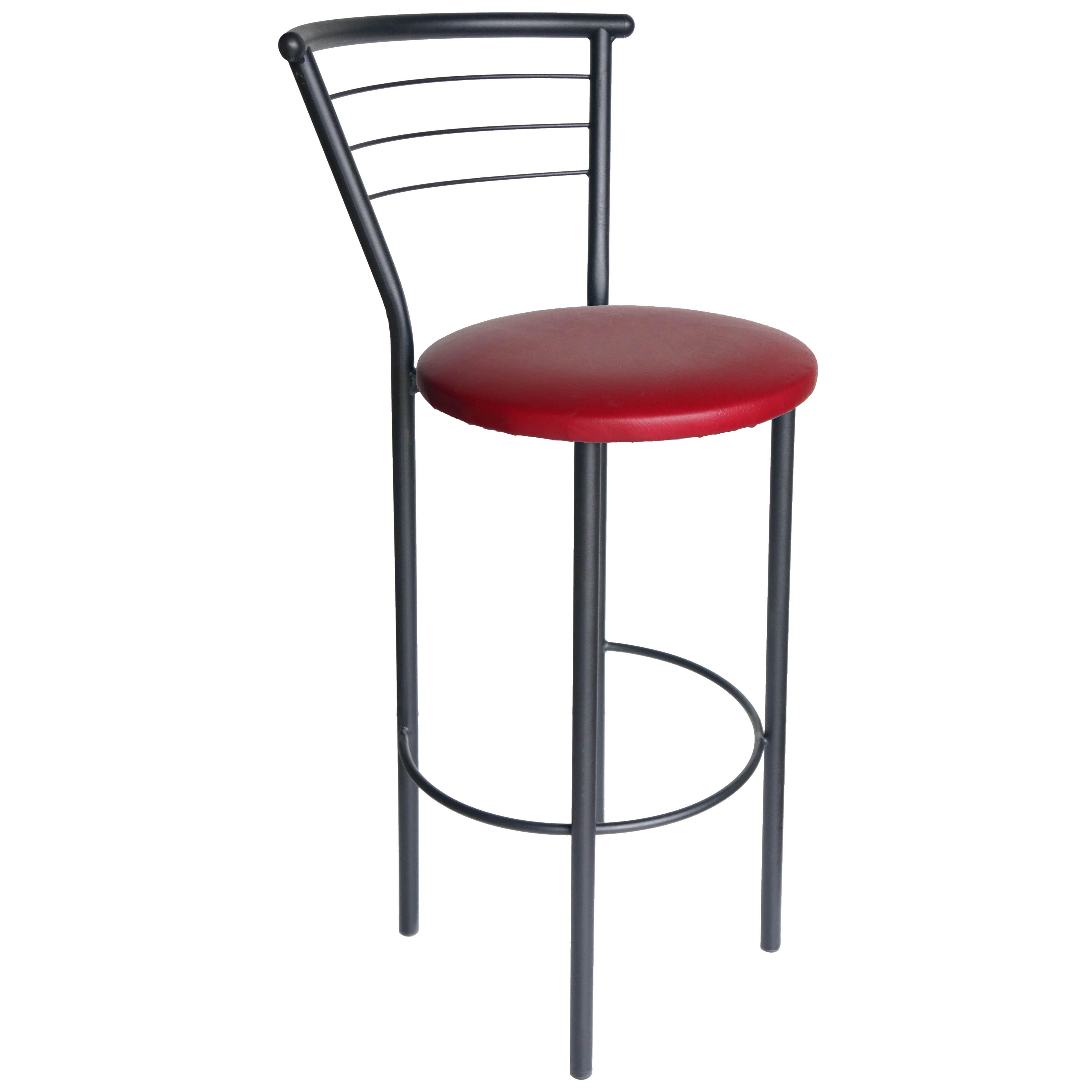 Барный стул Марко Хокер кожзаменитель Черный/Бордовый (U24641-01)