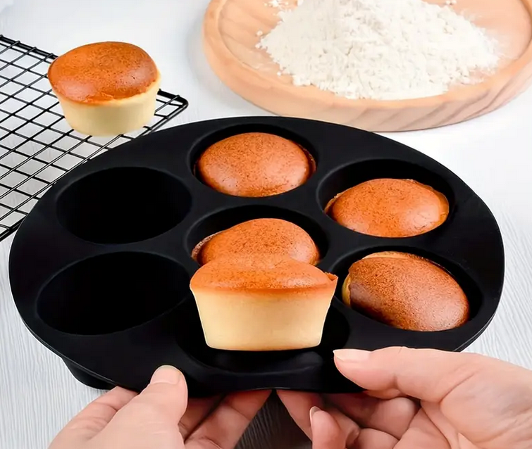 Форма силиконовая для выпечки и закусок в аэрогриле Мафины Черный 15,5 см (TYQ-15.5) - фото 7 Форма силиконовая для выпечки и закусок в аэрогриле Мафины Черный 15,5 см (TYQ-15.5) - фото 7