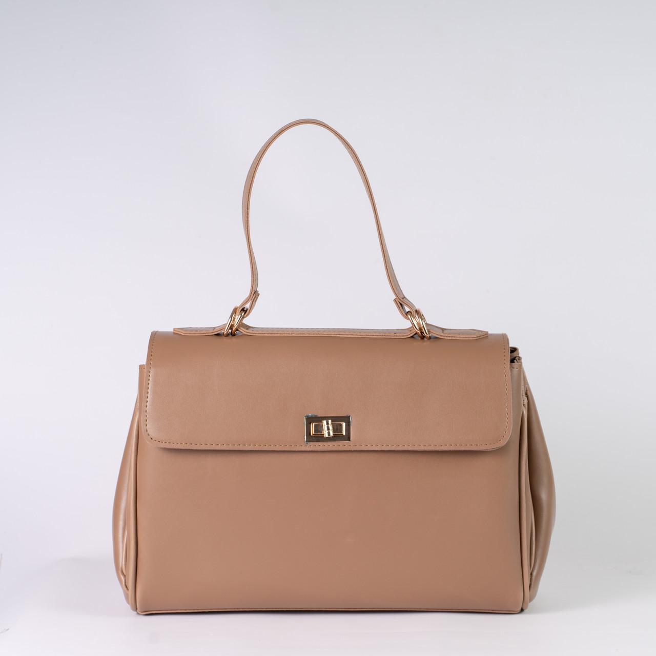 Сумка женская почтальона из экокожи XENIA № 67-24 Светло-коричневый - фото 1 Сумка женская почтальона из экокожи XENIA № 67-24 Светло-коричневый - фото 1