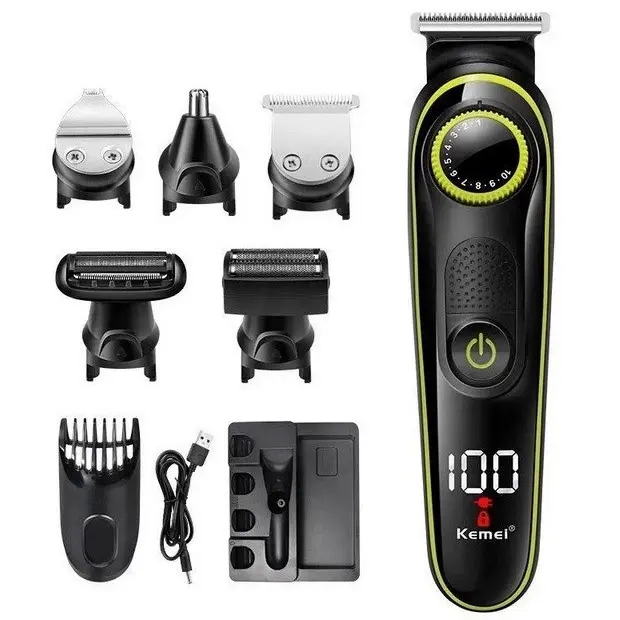 Триммер для стрижки Kemei KM-696 5в1 (8-18-sp8671)