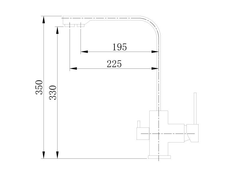 Кухонний змішувач c підключенням до фільтру ASIGNATURA Flat 80544600 - фото 2