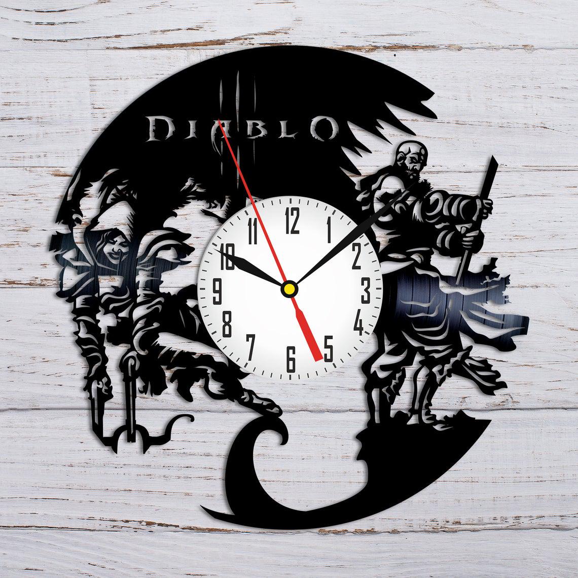 Часы настенные Diablo 2301 из виниловой пластинки