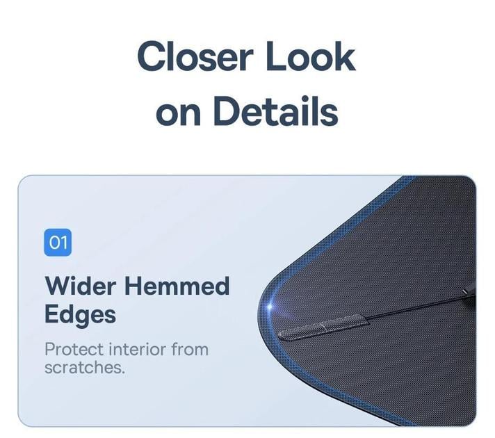 Парасолька сонцезахисна BASEUS для лобового скла автомобіля без упаковки 142x75 см - фото 9 Парасолька сонцезахисна BASEUS для лобового скла автомобіля без упаковки 142x75 см - фото 9