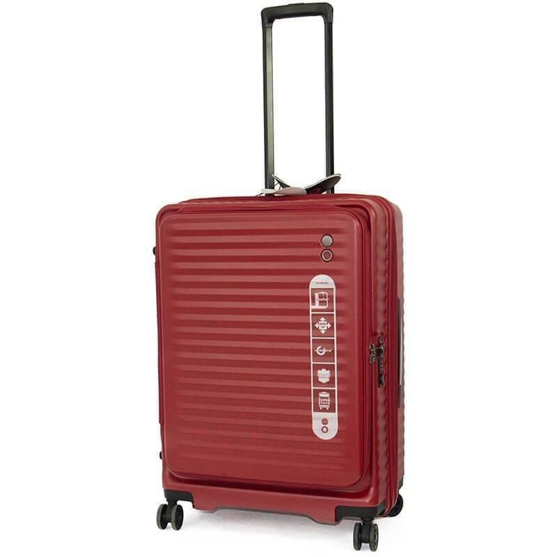 Чемодан на 4 колесах Echolac CELESTRA M 72/80 л Echolac Red (EcPC183-402-21)