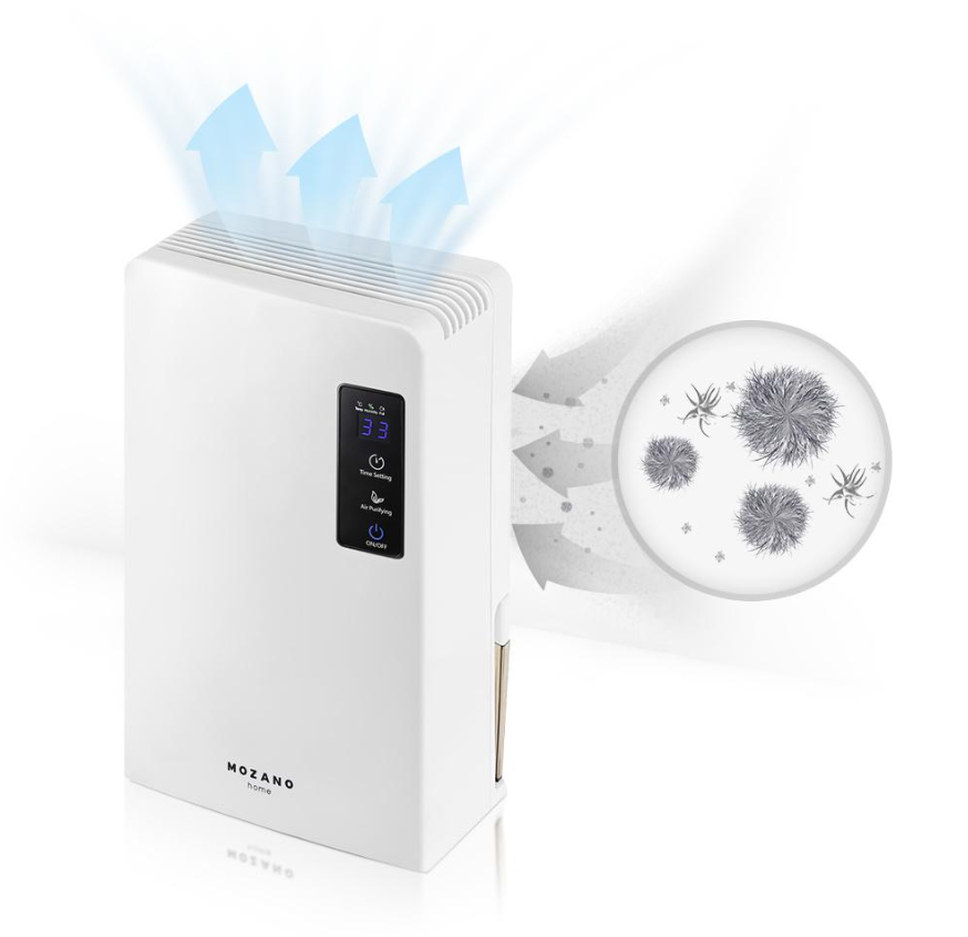 Осушувач повітряний Mozano Dry Pro 90 Вт конденсаційний бак 2 л тиха робота Білий (2326045830) - фото 5