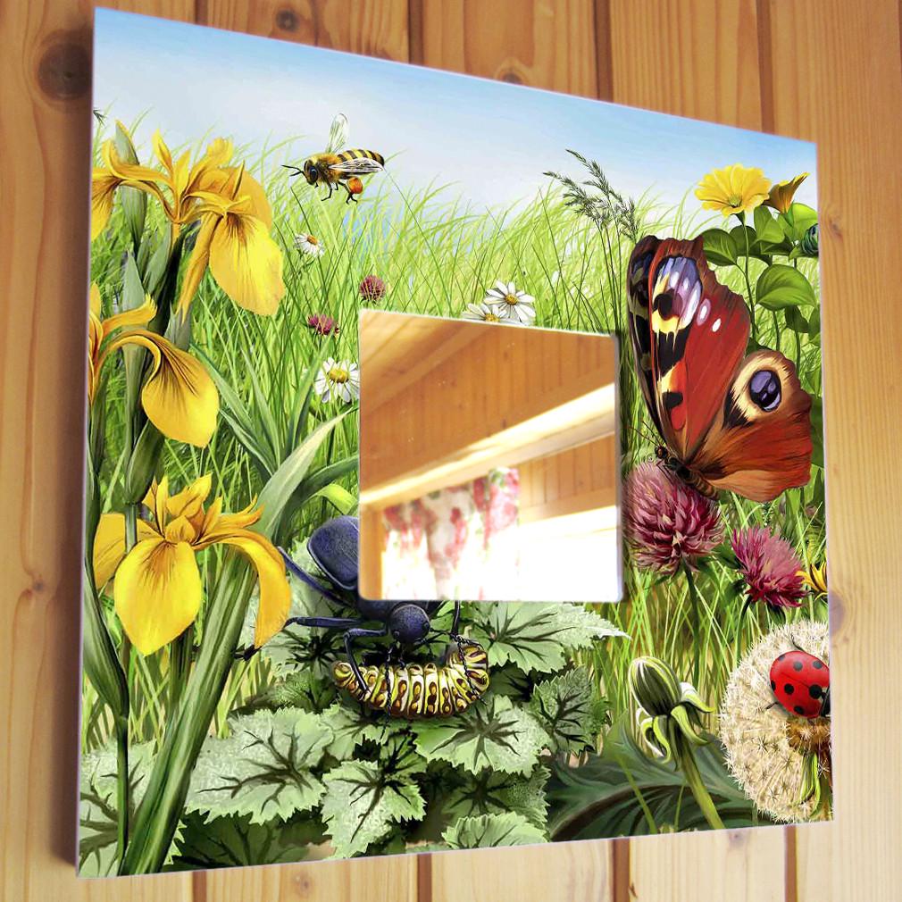 Зеркало декоративное Летнее поле 260х260 мм (M00226)