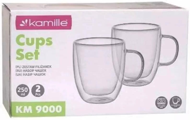 Набір скляних чашок Kamille з подвійними стінками 2 шт. 250 мл - фото 3