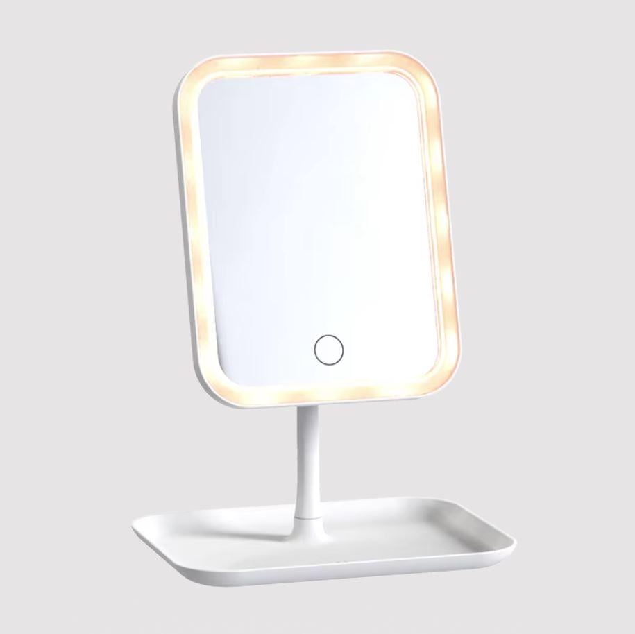 Дзеркало для макіяжу настільне з світлодіодним підсвічуванням Cosmetic mirror AND LY-696 Білий