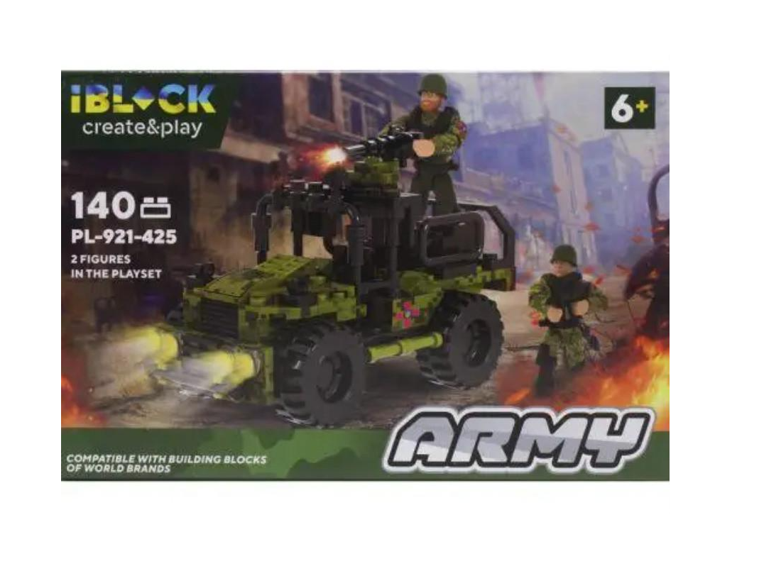 Конструктор Iblock Армия Джип 140 дет.