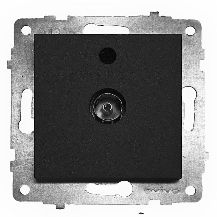 Розетка проходная телевизионная Ovivo Grano Черный