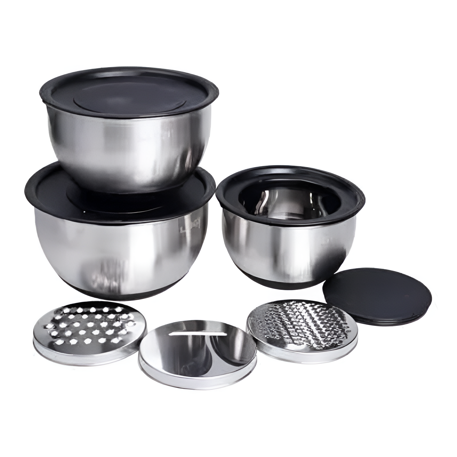 Набор салатников "Lugi" с крышками и насадками 3 шт. (LG-02/3PCS)