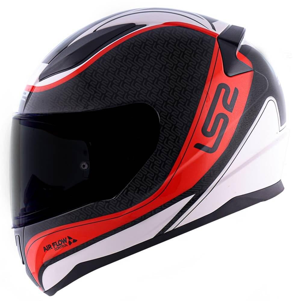 Мотошолом LS2 FF353 Rapid Deeper 2XL White/Black/Red (19704)