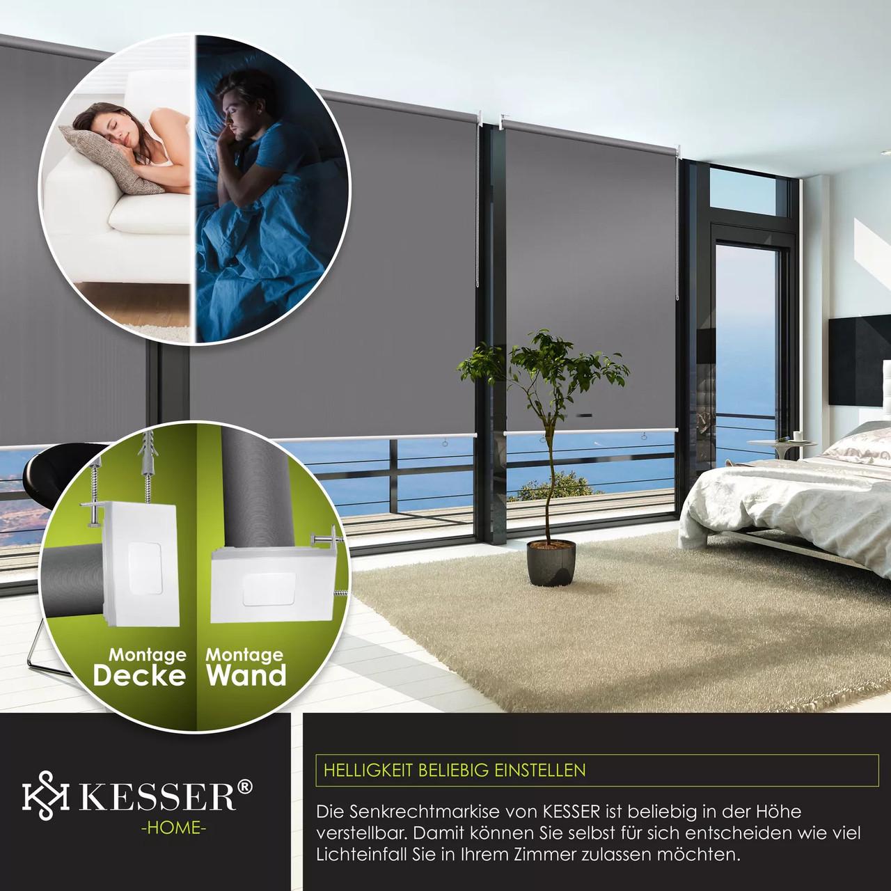 Роллеты солнцезащитные вертикальные KESSER 140х140 см Серый - фото 5 Роллеты солнцезащитные вертикальные KESSER 140х140 см Серый - фото 5