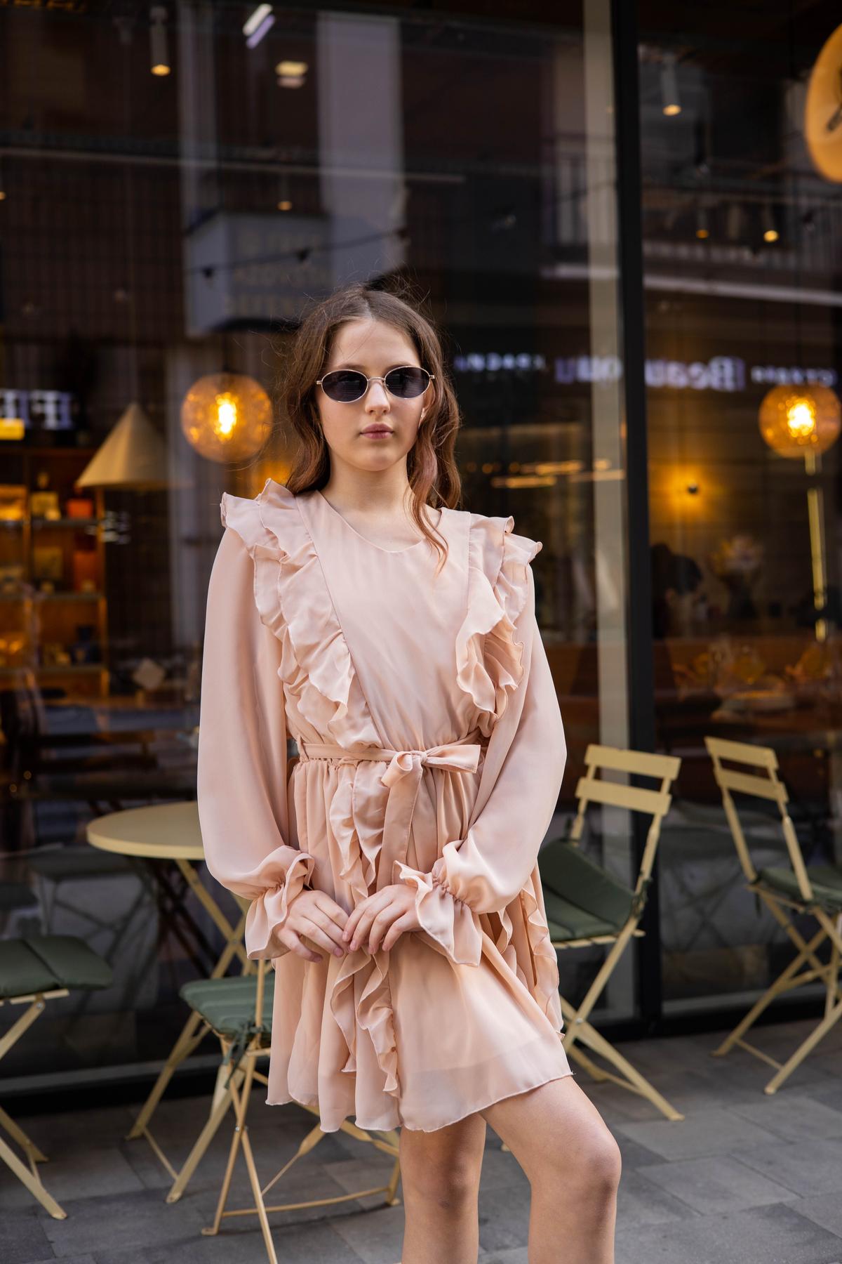 Сукня шифонова підліткова IRmAS 1265 146 см Бежевий