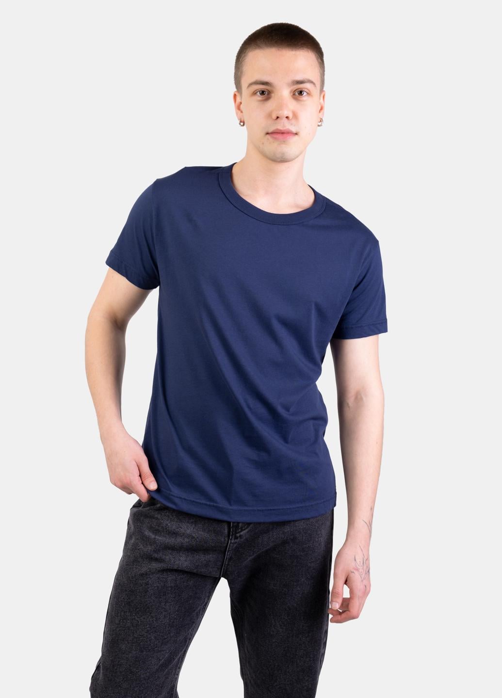 Футболка мужская Fashion 103710 S Синий Футболка мужская Fashion 103710 S Синий