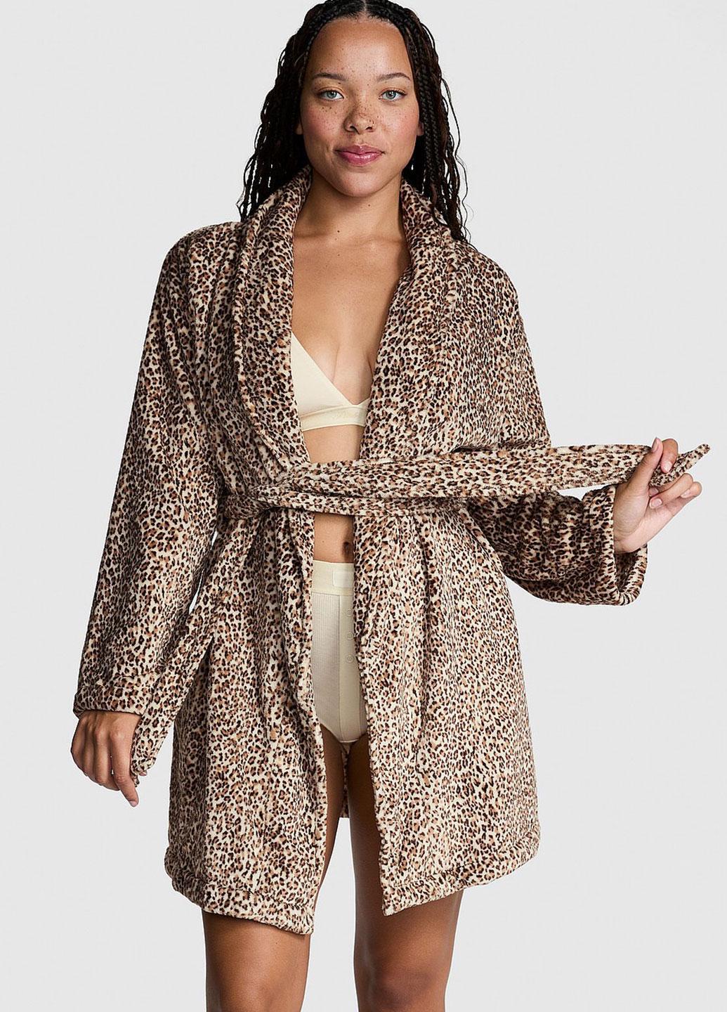 Халат Victoria's Secret PINK by Frankies Bikinis XXL Леопардовый (144000421635QBTXXL)