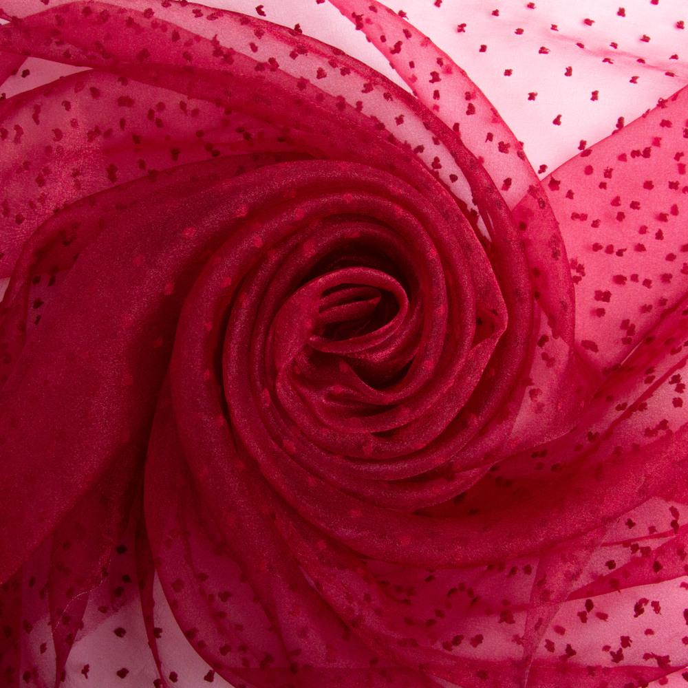 Тканина органза напівпрозора 25 г/м2 145 см Бордо (27002)