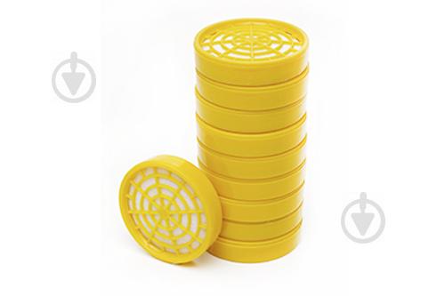 Фільтр протипиловий для респіратора СИЛА 10 шт Жовтий (041852)