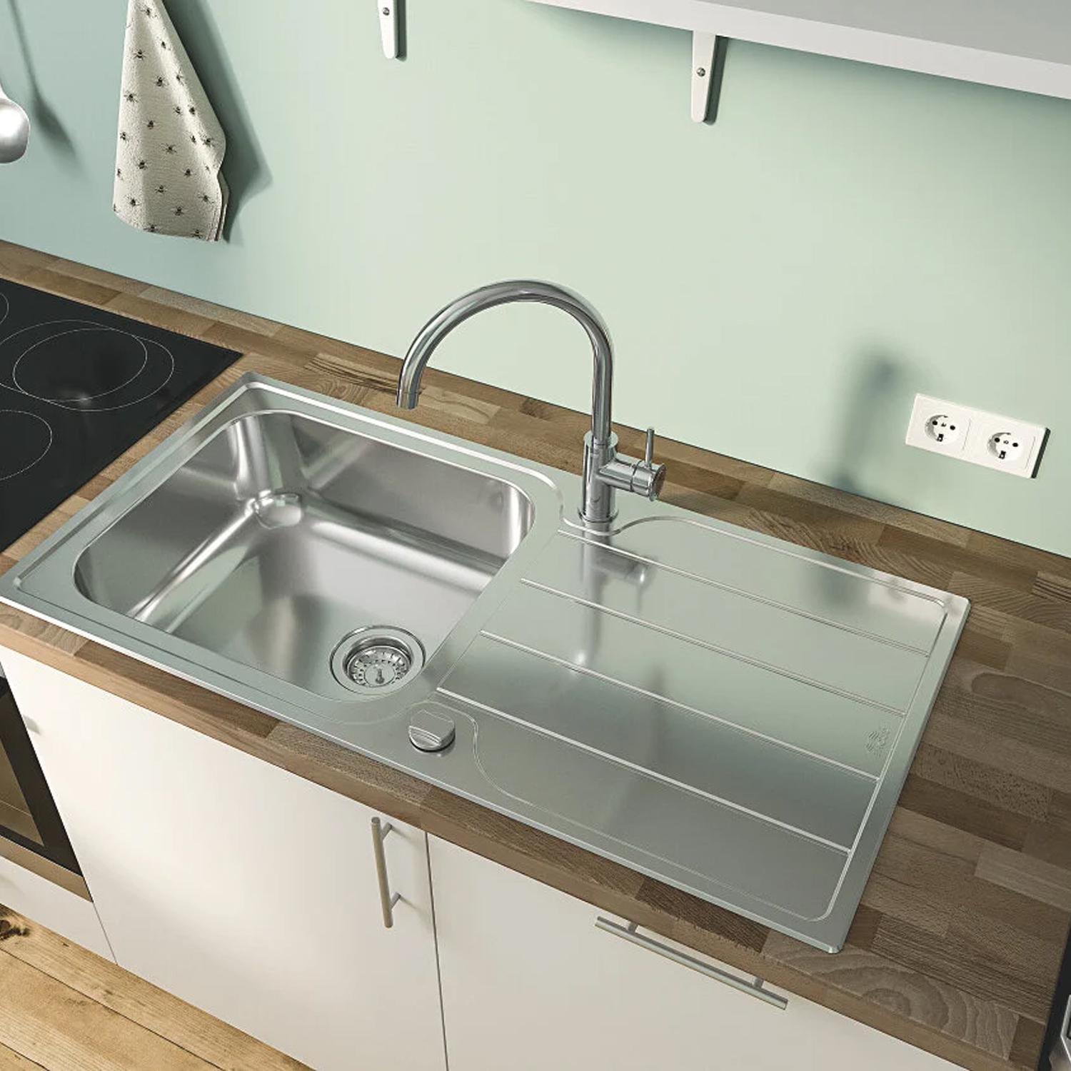 Змішувач для кухні Grohe QuickFix Start 31553001 CV033070 одноважільний Хром (197020) - фото 4