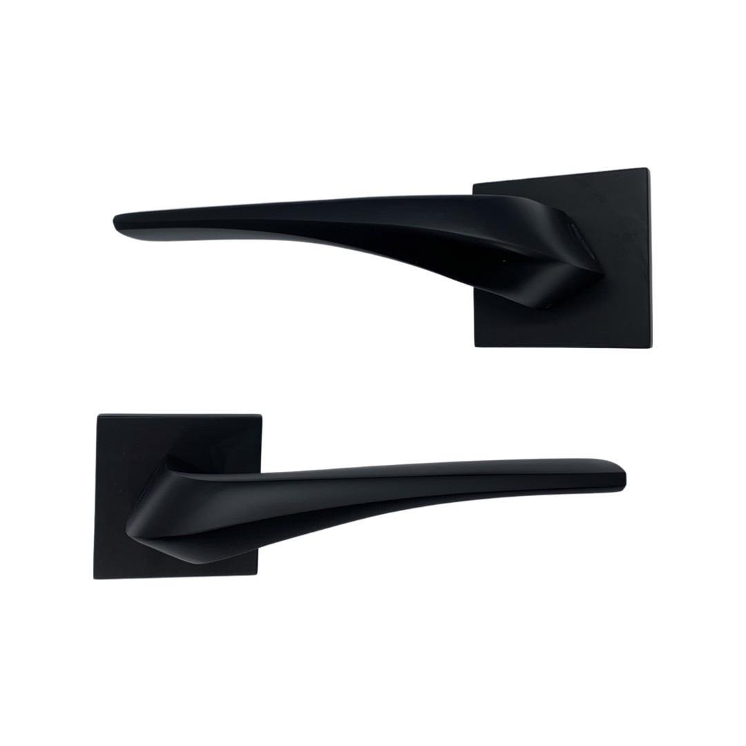 Дверні ручки на розетах Vortex ASL-28 matte під циліндр Black