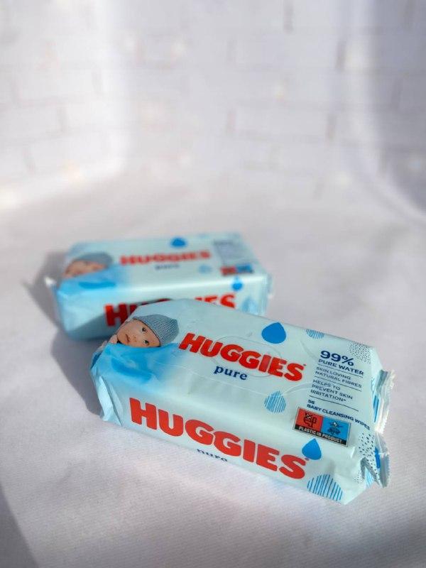 Вологі серветки Huggies Pure Natural 56 шт. (14295613) - фото 2