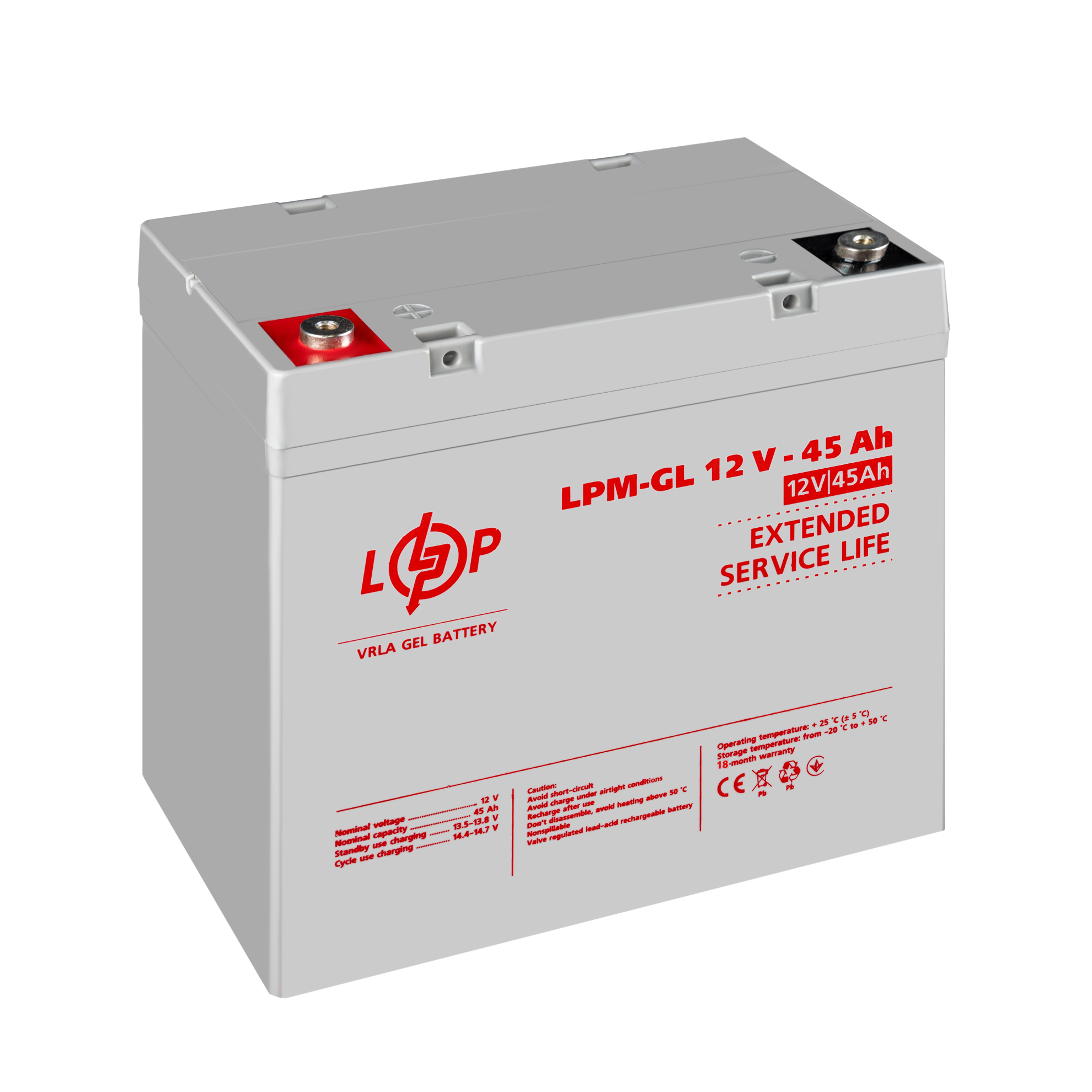 Аккумулятор гелевый LPM-GL 12V-45 Ah - фото 3 Аккумулятор гелевый LPM-GL 12V-45 Ah - фото 3