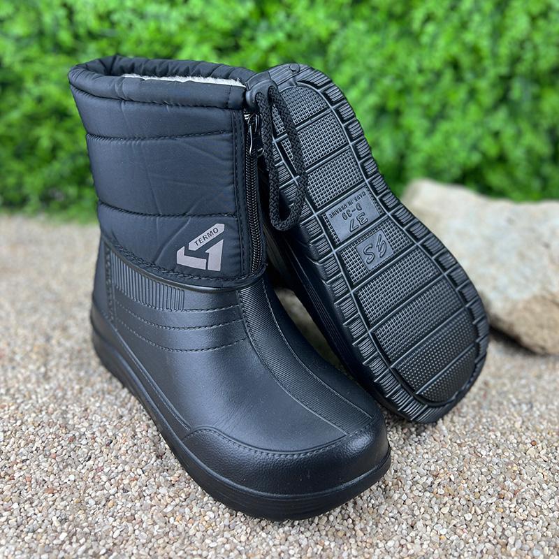 Чоботи жіночі пінові утеплені на блискавці Е-003091-1 p. 40 26 см Чорний - фото 4 Чоботи жіночі пінові утеплені на блискавці Е-003091-1 p. 40 26 см Чорний - фото 4