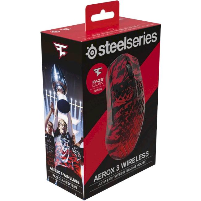 Компьютерная мышка SteelSeries Aerox 3 Wireless Faze Clan Edition Черный/Красный (62609) - фото 3 Компьютерная мышка SteelSeries Aerox 3 Wireless Faze Clan Edition Черный/Красный (62609) - фото 3