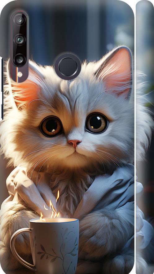 Чехол на Huawei P40 Lite E White cat (5646m-1875-42517)