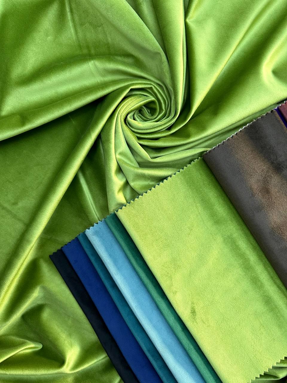 Штора бархатная на тесьме 6 см 300x250 см Салатовый (6319-N91-Т43) - фото 6 Штора бархатная на тесьме 6 см 300x250 см Салатовый (6319-N91-Т43) - фото 6