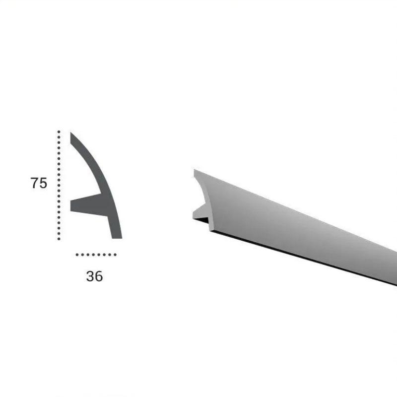 Молдинг поліуретановий Tesori для LED освітлення 75x36x2000 мм (KF 502) - фото 2