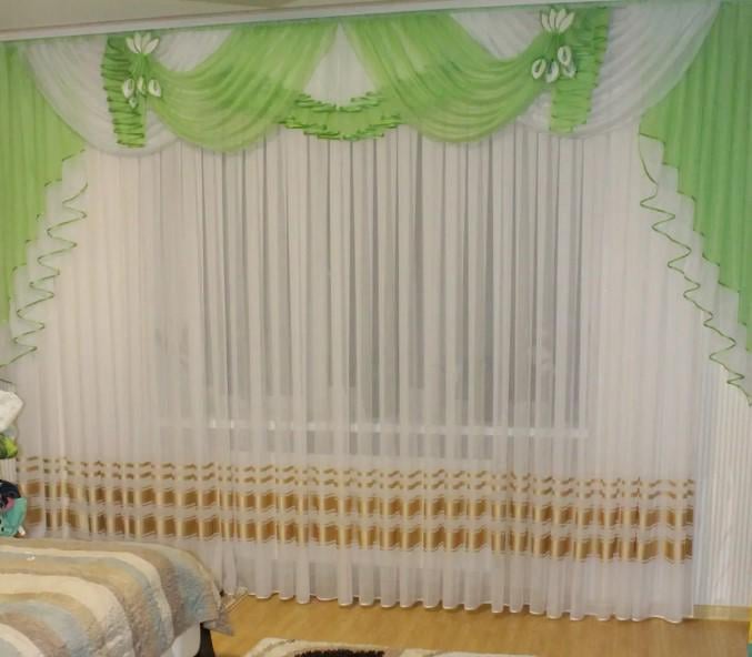 Ламбрекен шифон 3 м Салатовый (158)