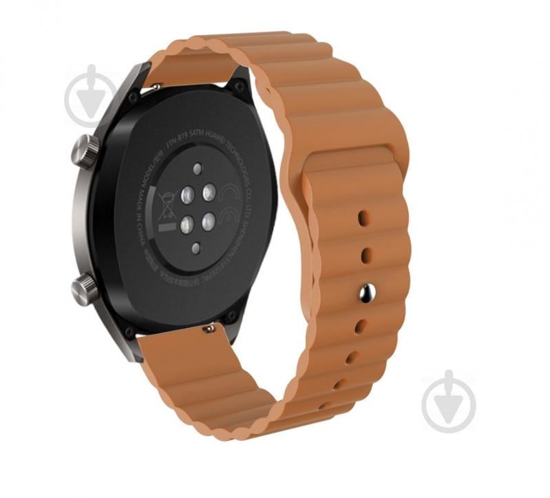 Ремешок силиконовый BeWatch 22мм для Xiaomi Amazfit Pace | Stratos | GTR 47mm LineS Коричневый
