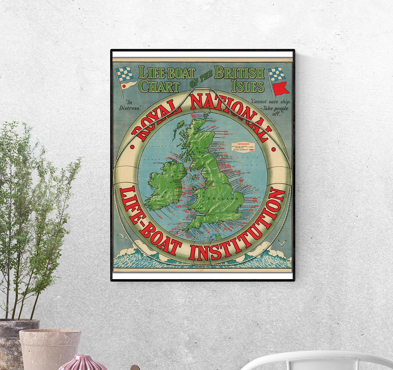 Постер Карта Британских островов формат А-5